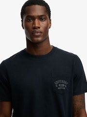 SUPERDRY Blue Vintage Prep Relaxed Pocket T-Shirt - Image 1 of 7