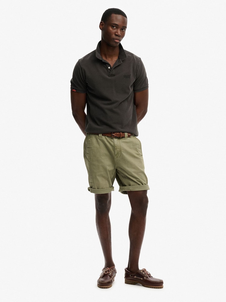 SUPERDRY Green Utility Chino Shorts - Image 1 of 5