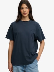 Superdry Blue Essential Logo Loose T-Shirt - Image 1 of 6
