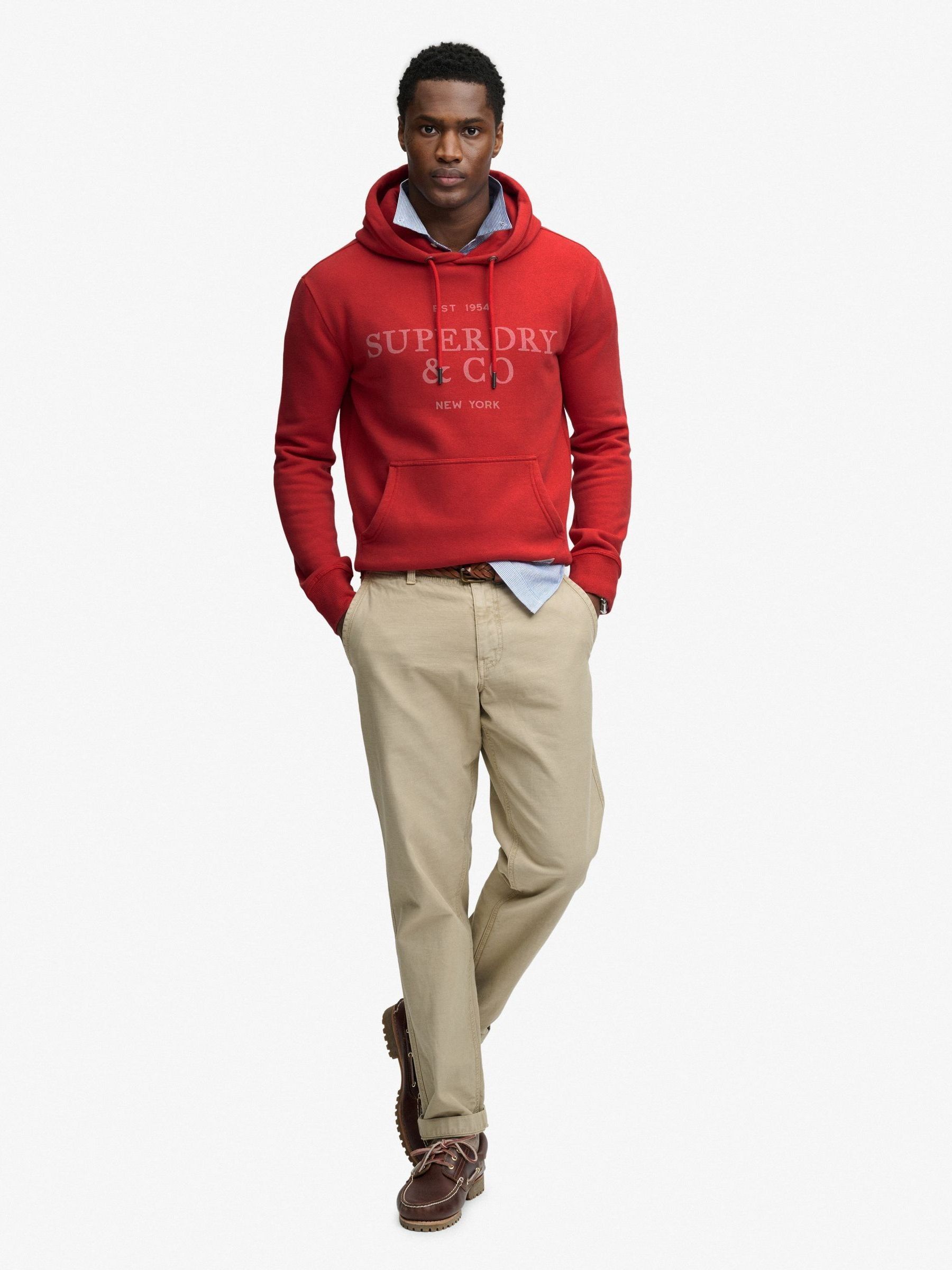 Buy Superdry Red 1954 Company Relaxed Hoodie from Next USA