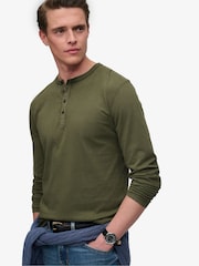 SUPERDRY Slub Long Sleeve Jersey Grandad Top - Изображение 1 7