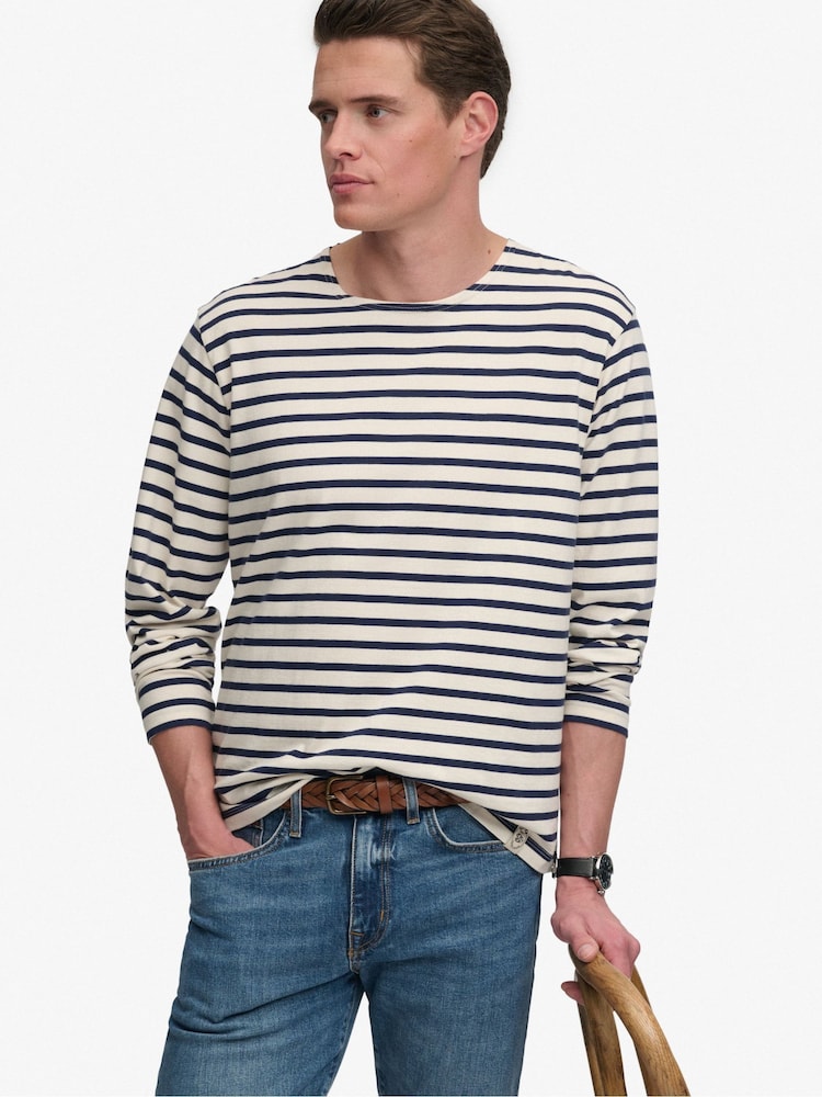 متجر Superdry​​​​​​​ التجاري - بلوزة كم طويل مقلمة - Image 1 of 7