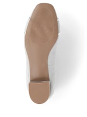 Pavers Light Grey Block Heeled Court Shoes - Image 4 of 5