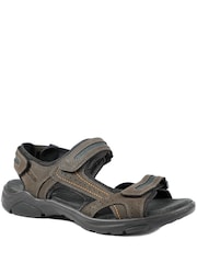 深棕色 - Pavers Comfy Triple Touch Fasten Sandals - 圖片 1/5