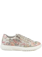 Pavers Floral Casual Breathable Zip Trainers - Image 2 of 5