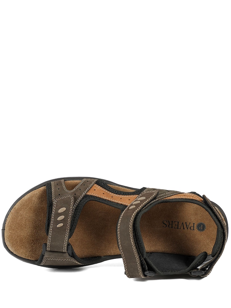 Pavers Brown Dual Fasten Comfort Sandals - Image 6 of 6