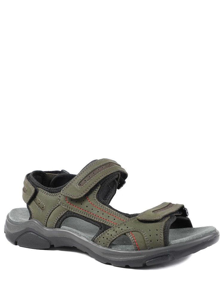 卡其綠色 - Pavers Comfy Triple Touch Fasten Sandals - 圖片 1/5