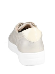 Pavers Soft Gold Wide Fit Zip & Lace Platform Trainers - Image 3 of 5