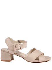 Pavers Beige Elegant Block Heeled Sandals - Image 2 of 5