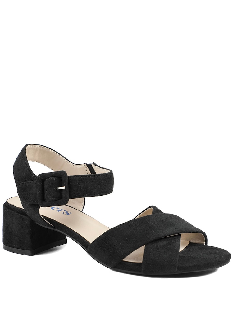 黑色 - Pavers Elegant Block Heeled Sandals - 圖片 1/5