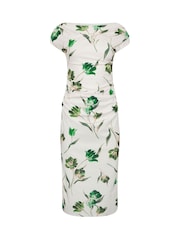 Star by Julien MacDonald Green Draped Midi Dress - Image 5 of 5