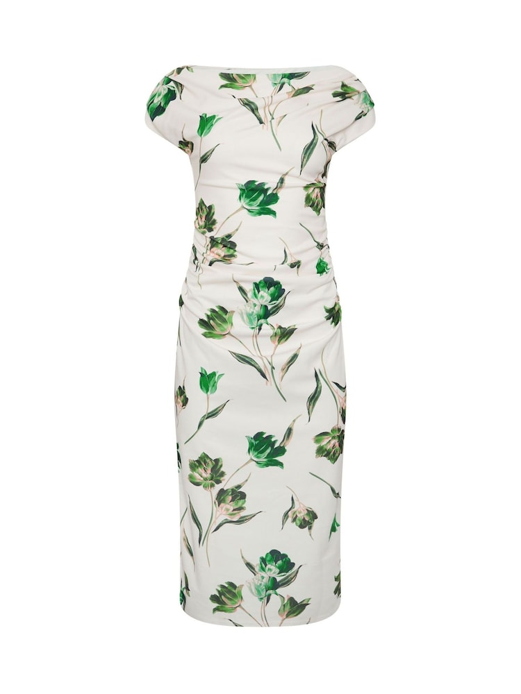 Star by Julien MacDonald Green Draped Midi Dress - Image 5 of 5