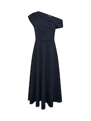Star by Julien MacDonald Blue Draped Midi Skater Dress - Image 5 of 5