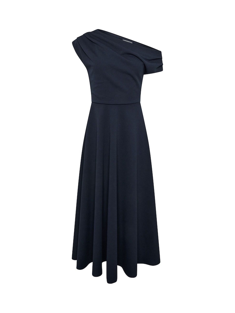 Star by Julien MacDonald Blue Draped Midi Skater Dress - Image 5 of 5