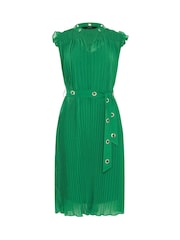 Star by Julien MacDonald Green Pleated Eyelet Dress - Image 5 of 5