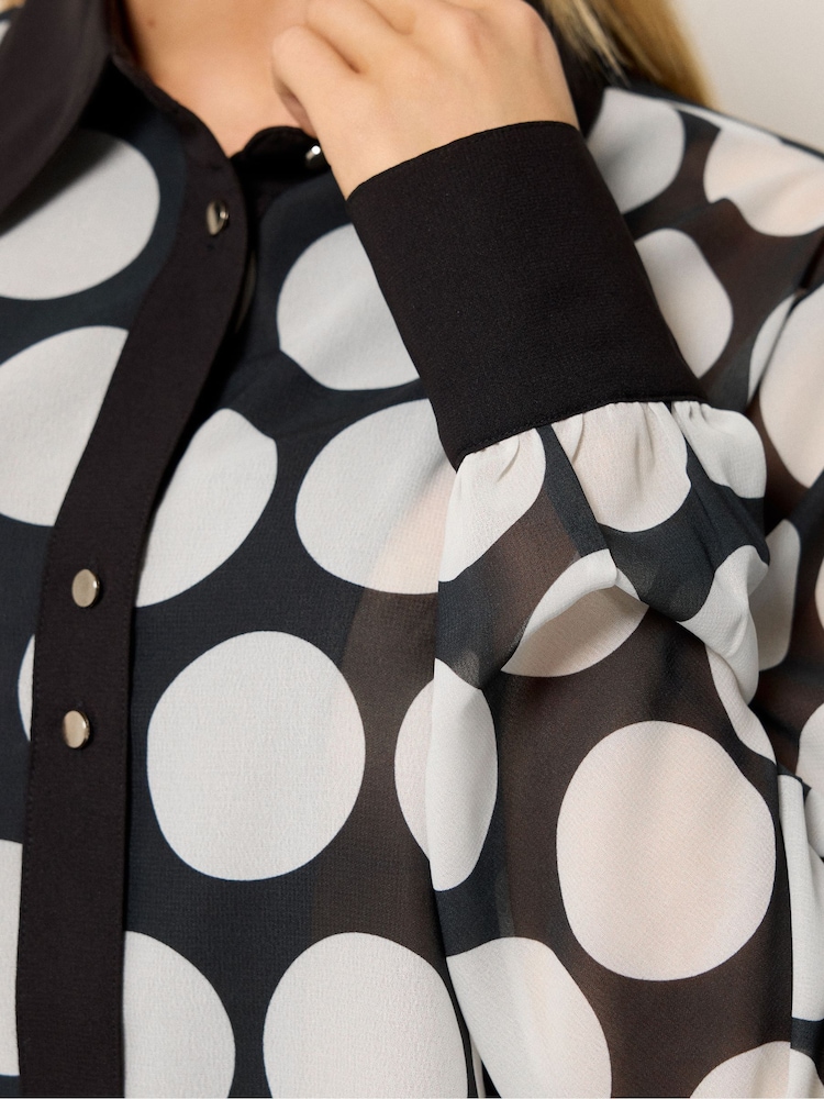 Star by Julien MacDonald Black Polka Dot Print Shirt - Image 4 of 4