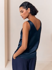 Marineblau - Lipsy Lace Satin Vest - Bild 4 von 4