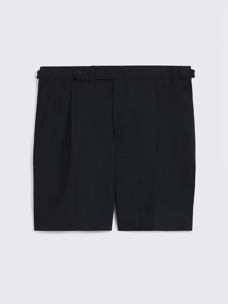 MOSS Black Linen-Blend Shorts - Image 4 of 4