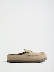 Friends Like These Taupe Faux Suede Clog Slip On Casual Footbed - Image 1 of 4