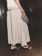 Laura Ashley Embellished Maxi Skirt - Изображение 7 12