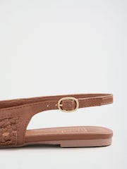 Friends Like These keinonahkaisista kudotuista slingback-ballerina-kengistä - Kuva 4 / 5