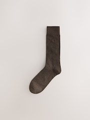 Rich Red/Green Marl Embroidered Lasting Fresh Socks - Image 4 of 8