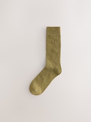 Rich Red/Green Marl Embroidered Lasting Fresh Socks - Image 5 of 8
