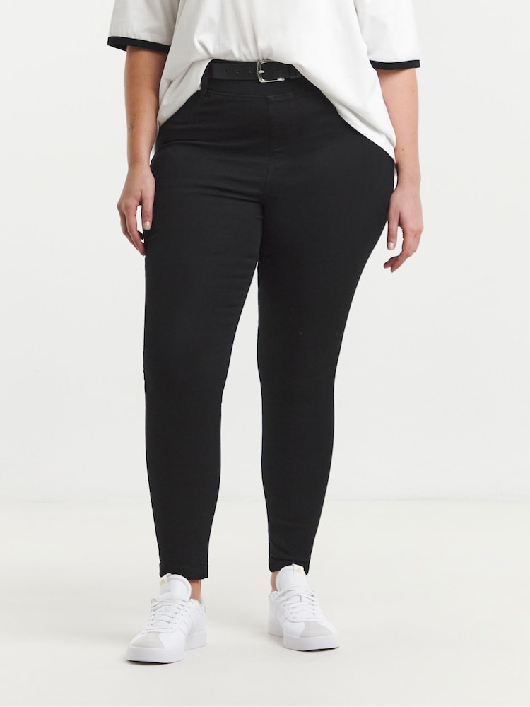 Simply Be Black Black Skinny Leggings - Image 1 of 4