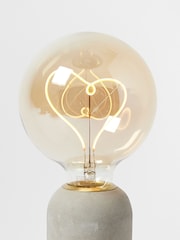Oliver Bonas Grey Hato E27 150ml 2W Heart LED Light Bulb - Image 3 of 4