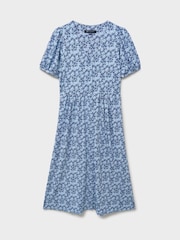 Crew Clothing Light Blue Kiki Button-Through Jersey Dress - Image 5 of 5