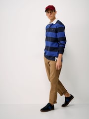 Crew Clothing Blue Heritage Stripe Rugby Shirt - Image 3 of 5