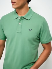 Crew Clothing Light Green Classic Cotton Piqué Polo Shirt - Image 4 of 5