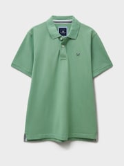 Crew Clothing Light Green Classic Cotton Piqué Polo Shirt - Image 5 of 5