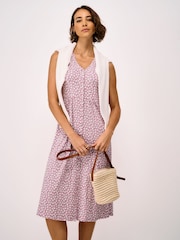 Crew Clothing Pink Alyssa Sleeveless Jersey Dress - Image 2 of 5