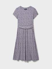 Crew Clothing Blue Lucy Short Sleeve Jersey Midi Dress - Image 5 of 5