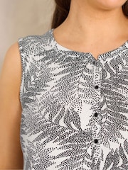 Evans Cream Jersey Sleeveless Shirt - Image 4 of 5