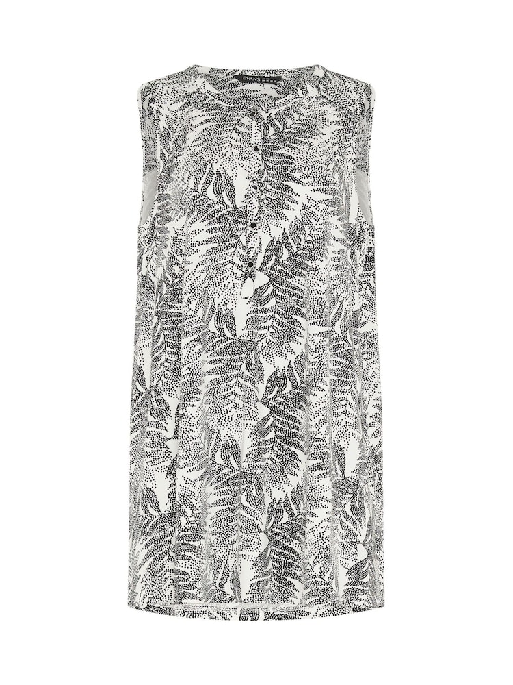 Evans Cream Jersey Sleeveless Shirt - Image 5 of 5 Evans Cream Jersey Sleeveless Shirt - Image 5 of 5