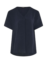 Evans Blue Short Sleeve Notch Neck Top - Image 5 of 5