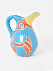 Oliver Bonas Blue Parrot Ceramic Vase - Image 1 of 6