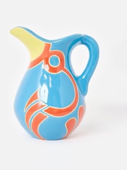 Oliver Bonas Blue Parrot Ceramic Vase - Image 3 of 6