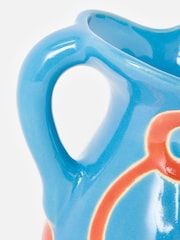 Oliver Bonas Blue Parrot Ceramic Vase - Image 5 of 6