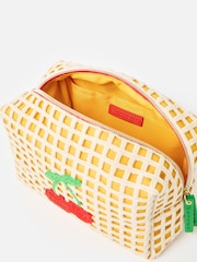 Oliver Bonas Yellow Cherry Crochet Makeup Bag - Image 3 of 6