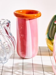 Oliver Bonas Pink Saona Glass Vase - Image 2 of 5