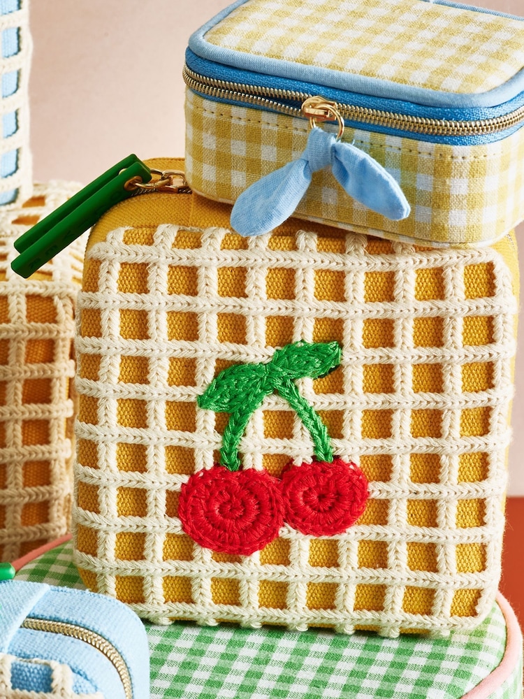 Oliver Bonas Yellow Cherries Crochet Jewellery Box - Image 2 of 6