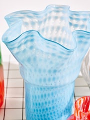Oliver Bonas Blue Verde Glass Vase - Image 2 of 5