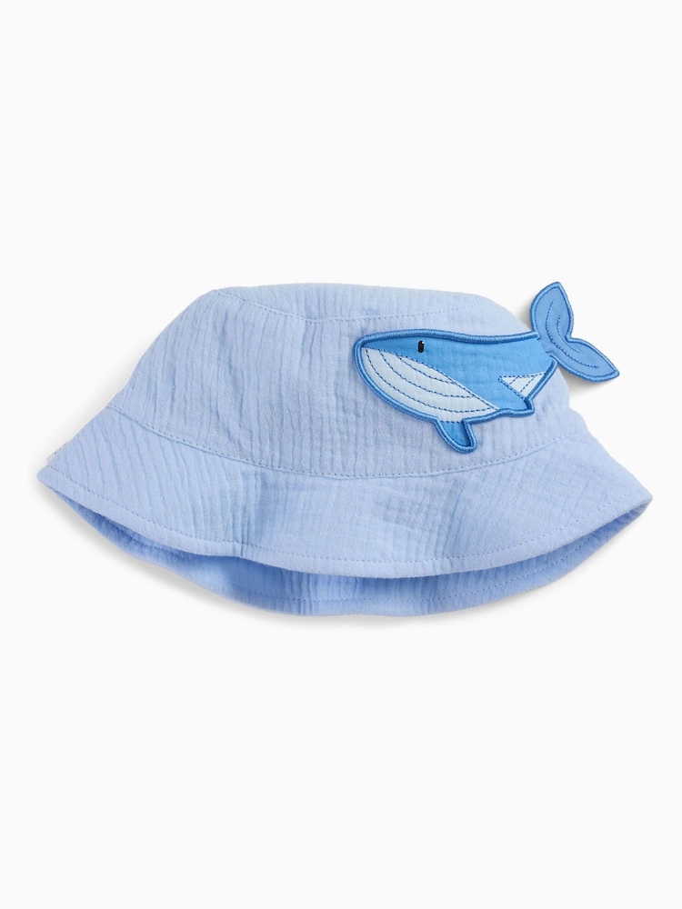 MORI Blue Whale Comfy Bucket Hat - Image 2 of 2 MORI Blue Whale Comfy Bucket Hat - Image 2 of 2