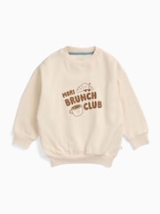 MORI Cream Brunch Club Oversized Soft Sweatshirt - Image 1 of 2