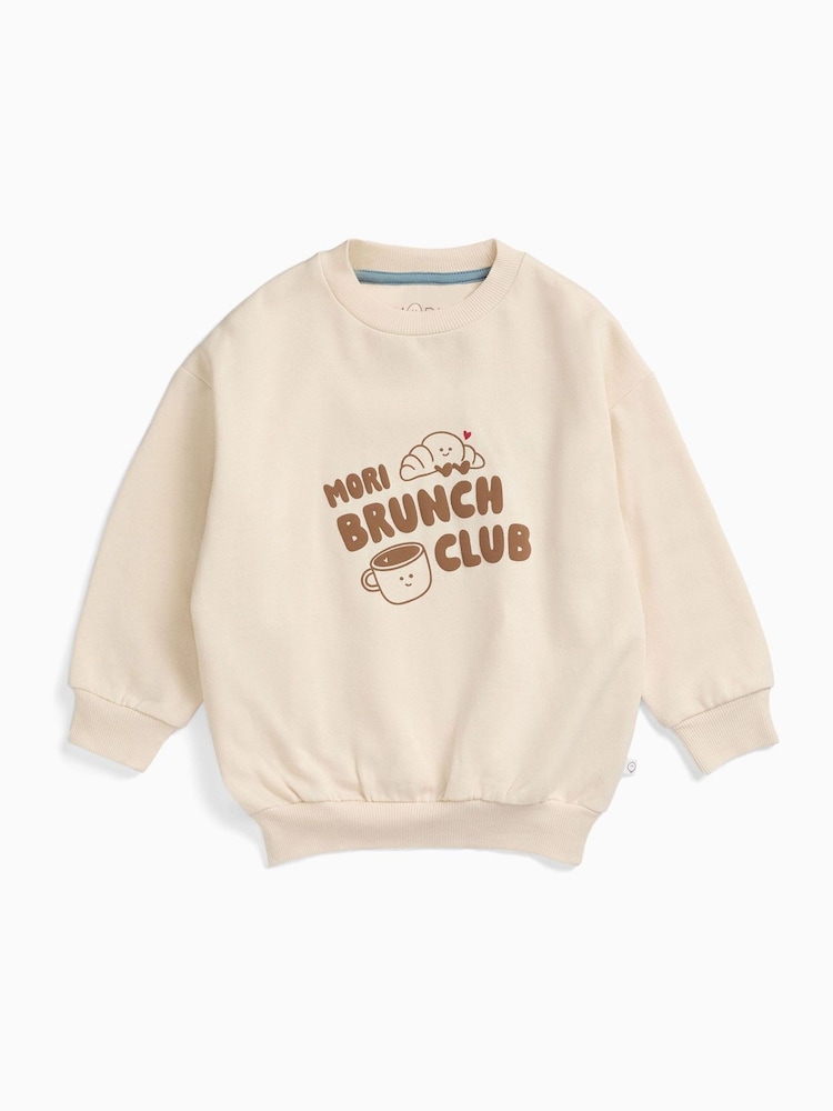 MORI Cream Brunch Club Oversized Soft Sweatshirt - Image 1 of 2
