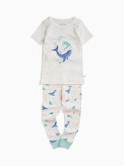 MORI Cream Ocean Dream Supersoft Short Sleeve Pyjamas 2 Pack - Image 2 of 4