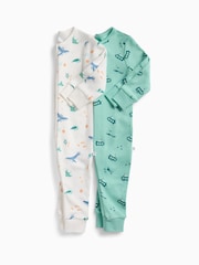 MORI Green Submarine Sleep Supersoft Two Way Zip Up Sleepsuit - Image 4 of 6